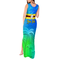 Personalised Solomon Islands Choiseul Province Day Tank Maxi Dress Sea Turtle Tribal Pattern LT05 - Polynesian Pride