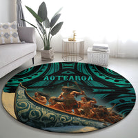 New Zealand Tamaki Herenga Waka Festival Round Carpet Maori Pattern LT05 - Polynesian Pride