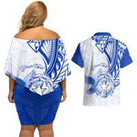Personalised Northern Mariana Islands Commonwealth Day Couples Matching Off Shoulder Short Dress and Hawaiian Shirt Simple Style LT05 - Polynesian Pride