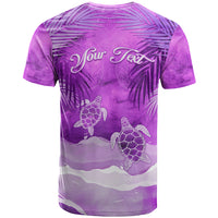 Personalised Pasifika Festival T Shirt Violet Tropical Turtle LT05 - Polynesian Pride