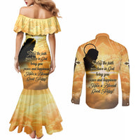 Happy Good Friday Couples Matching Mermaid Dress and Long Sleeve Button Shirt God Will Bless You LT05 - Polynesian Pride