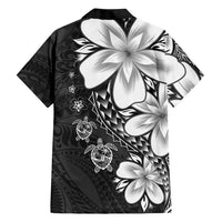 Polynesia Romantic Valentine Family Matching Off The Shoulder Long Sleeve Dress and Hawaiian Shirt Sea Turtle Couple With Black Plumeria LT05 - Polynesian Pride