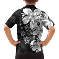 Polynesia Romantic Valentine Family Matching Summer Maxi Dress and Hawaiian Shirt Sea Turtle Couple With Black Plumeria LT05 - Polynesian Pride