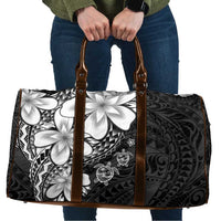 Polynesia Romantic Valentine Travel Bag Sea Turtle Couple With Black Plumeria