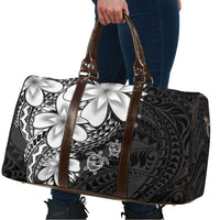 Polynesia Romantic Valentine Travel Bag Sea Turtle Couple With Black Plumeria