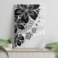 Polynesia Romantic Valentine Canvas Wall Art Sea Turtle Couple With White Plumeria