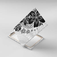 Polynesia Romantic Valentine Canvas Wall Art Sea Turtle Couple With White Plumeria