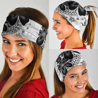 Polynesia Romantic Valentine Neck Gaiter Sea Turtle Couple With White Plumeria