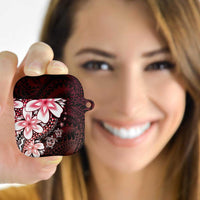 Polynesia Romantic Valentine AirPods Case Sea Turtle Couple With Red Gradient Plumeria