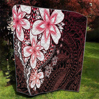 Polynesia Romantic Valentine Quilt Sea Turtle Couple With Red Gradient Plumeria