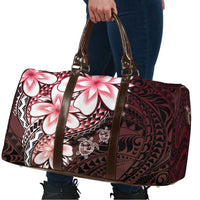 Polynesia Romantic Valentine Travel Bag Sea Turtle Couple With Red Gradient Plumeria