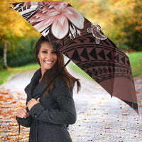 Polynesia Romantic Valentine Umbrella Sea Turtle Couple With Red Gradient Plumeria