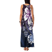 Polynesia Romantic Valentine Family Matching Tank Maxi Dress and Hawaiian Shirt Sea Turtle Couple With Purple Gradient Plumeria LT05 - Polynesian Pride