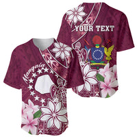 Personalised Cook Island Mangaia Gospel Day Baseball Jersey Floral Tribal Pattern