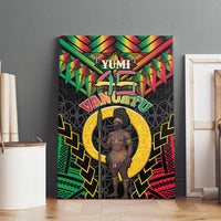 Vanuatu 45th Anniversary Independence Day Canvas Wall Art Melanesian Warrior With Sand Drawing Pattern LT05