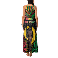 Vanuatu 46th Anniversary Independence Day Family Matching Tank Maxi Dress and Hawaiian Shirt Melanesian Warrior With Sand Drawing Pattern LT05 - Polynesian Pride