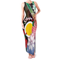 Personalised Vanuatu Shefa Day Family Matching Tank Maxi Dress and Hawaiian Shirt Floral Pattern