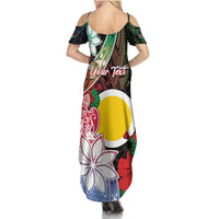Personalised Vanuatu Shefa Day Summer Maxi Dress Floral Pattern LT05 - Polynesian Pride