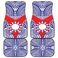 Taiwan Car Mats Austronesian Tribal Tattoo Red - Polynesian Pride