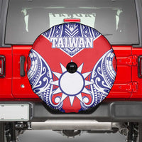 Taiwan Spare Tire Cover Austronesian Tribal Tattoo Red - Polynesian Pride