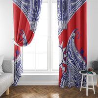 Taiwan Window Curtain Austronesian Tribal Tattoo Red - Polynesian Pride