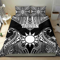 Taiwan Bedding Set Austronesian Tribal Tattoo Black - Polynesian Pride