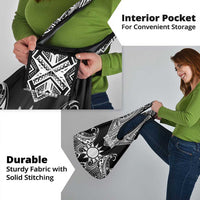 Taiwan Grocery Bag Austronesian Tribal Tattoo Black - Polynesian Pride