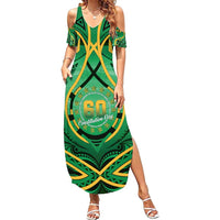 Cook Islands Constitution Day Family Matching Summer Maxi Dress and Hawaiian Shirt 60th Anniversary - Polynesian Pride