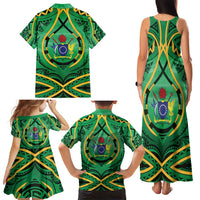 Cook Islands Constitution Day Family Matching Tank Maxi Dress and Hawaiian Shirt 60th Anniversary - Polynesian Pride