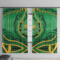 Cook Islands Constitution Day Window Curtain 60th Anniversary - Polynesian Pride