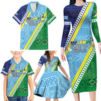 Love Malampa Fiji Day Family Matching Long Sleeve Bodycon Dress and Hawaiian Shirt Together We Grow LT05 - Polynesian Pride