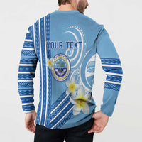 Personalised Federated States of Micronesia Button Sweatshirt Happy 38th Independence Anniversary