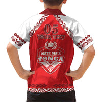 Custom Tonga Mate Maa Rugby Family Matching Short Sleeve Bodycon Dress and Hawaiian Shirt Go Champions LT05 - Polynesian Pride