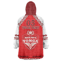 Custom Tonga Mate Maa Rugby Wearable Blanket Hoodie Go Champions
