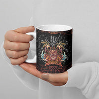 Aloha Halloween Ceramic Mug Horror Tiki Heavy Metal Style - Polynesian Pride