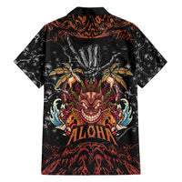 Aloha Halloween Family Matching Summer Maxi Dress and Hawaiian Shirt Horror Tiki Heavy Metal Style - Polynesian Pride