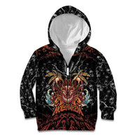 Aloha Halloween Kid Hoodie Horror Tiki Heavy Metal Style - Polynesian Pride