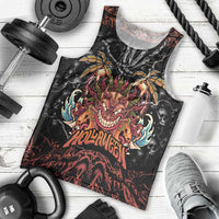 Aloha Halloween Men Tank Top Horror Tiki Heavy Metal Style - Polynesian Pride