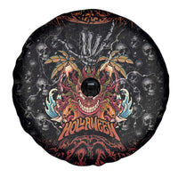 Aloha Halloween Spare Tire Cover Horror Tiki Heavy Metal Style - Polynesian Pride
