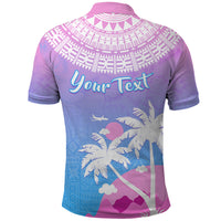 Personalised Fiji Your Paradise Festival Polo Shirt With Fijian Masi Tapa Pattern LT05 - Polynesian Pride