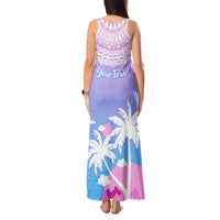 Personalised Fiji Your Paradise Festival Tank Maxi Dress With Fijian Masi Tapa Pattern LT05 - Polynesian Pride