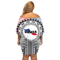 Samoa Black Saturday Off Shoulder Short Dress Polynesian Tribal Simple Style LT05 - Polynesian Pride