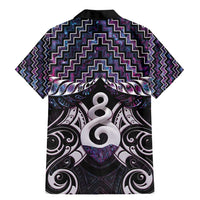 New Zealand Maori Family Matching Mermaid Dress and Hawaiian Shirt Poutama Pikorua Purple Paua Shell