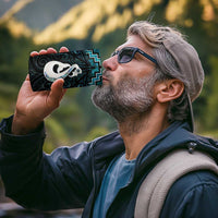 New Zealand Maori 4 in 1 Can Cooler Tumbler Poutama Manaia Turquoise Paua Shell