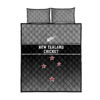 New Zealand Cricket Quilt Bed Set Black Cap Unbeatable