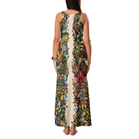 Hawaii And Japan Family Matching Tank Maxi Dress and Hawaiian Shirt Tiki With Oni Mask LT05 - Polynesian Pride