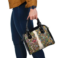Hawaii And Japan Shoulder Handbag Tiki With Oni Mask - Polynesian Pride