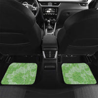 Green Hawaii Tapa Pattern Car Mats With Heliconia Vintage Style
