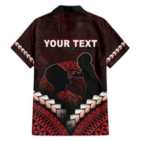 Personalised Tonga Happy Father's Day Hawaiian Shirt Ofa Lahi Atu Dad Polynesian Tribal