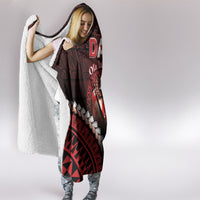 Tonga Happy Father's Day Hooded Blanket Ofa Lahi Atu Dad Polynesian Tribal